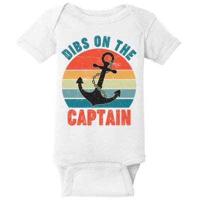Vintage Distressed Dibs On The Captain Baby Bodysuit