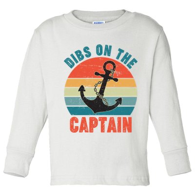 Vintage Distressed Dibs On The Captain Toddler Long Sleeve Shirt