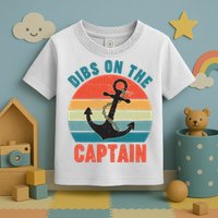 Vintage Distressed Dibs On The Captain Toddler T-Shirt