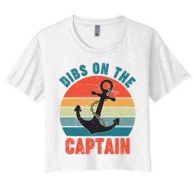 Vintage Distressed Dibs On The Captain Crop Top