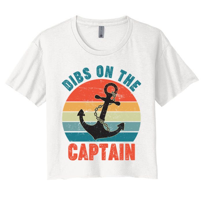 Vintage Distressed Dibs On The Captain Crop Top