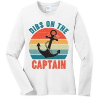 Vintage Distressed Dibs On The Captain Ladies Long Sleeve Shirt