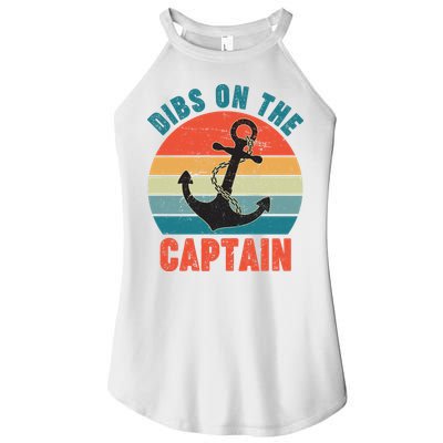 Vintage Distressed Dibs On The Captain Women's Perfect Tri Rocker Tank