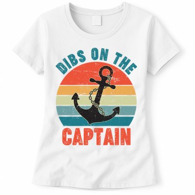 Vintage Distressed Dibs On The Captain Womens T-Shirt