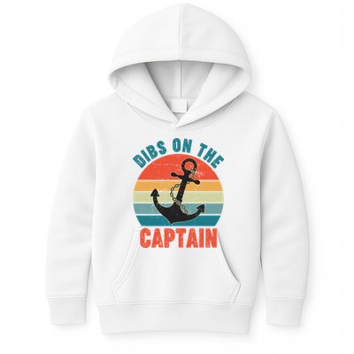 Vintage Distressed Dibs On The Captain Kids Hoodie