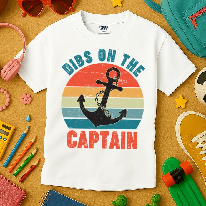 Vintage Distressed Dibs On The Captain Kids T-Shirt