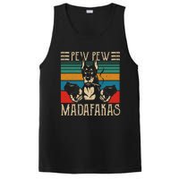 Vintage Doberman Dog Pew Pew Madafakas Crazy Dog Lovers Gift PosiCharge Competitor Tank