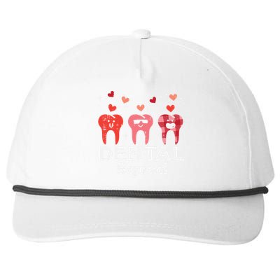 Valentines Day Dental Squad Funny Teeth Tooth Dentist Great Gift Snapback Five-Panel Rope Hat