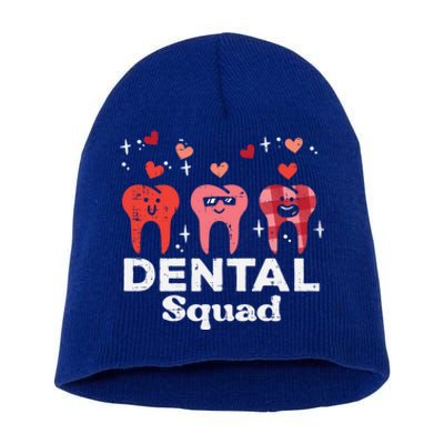 Valentines Day Dental Squad Funny Teeth Tooth Dentist Great Gift Short Acrylic Beanie