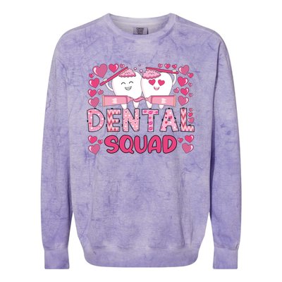 Valentines Day Dental Squad Valentine Dental Assistant Meaningful Gift Colorblast Crewneck Sweatshirt