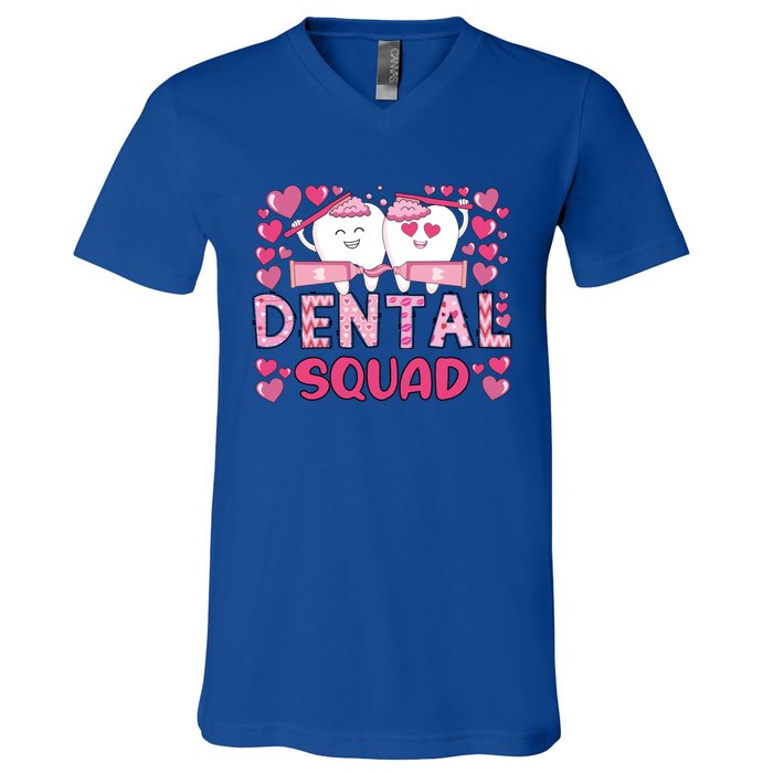 Valentines Day Dental Squad Valentine Dental Assistant Meaningful Gift V-Neck T-Shirt