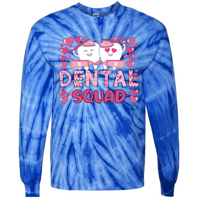 Valentines Day Dental Squad Valentine Dental Assistant Meaningful Gift Tie-Dye Long Sleeve Shirt