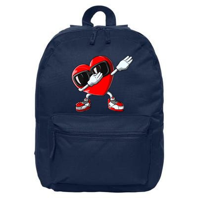 Valentines Day Dabbing Heart Boy Girl Love Dab Dance Funny 16 in Basic Backpack
