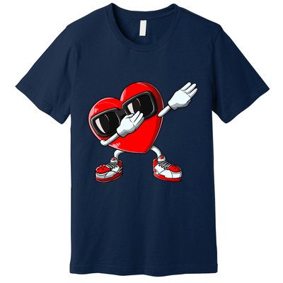 Valentines Day Dabbing Heart Boy Girl Love Dab Dance Funny Premium T-Shirt