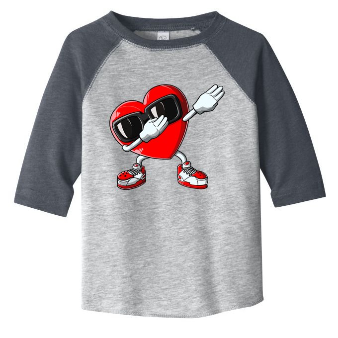 Valentines Day Dabbing Heart Boy Girl Love Dab Dance Funny Toddler Fine Jersey T-Shirt