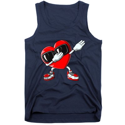 Valentines Day Dabbing Heart Boy Girl Love Dab Dance Funny Tank Top