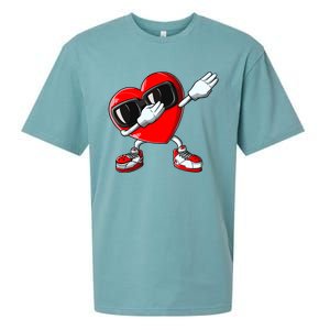 Valentines Day Dabbing Heart Boy Girl Love Dab Dance Funny Sueded Cloud Jersey T-Shirt