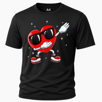 Valentines Day Dabbing Heart Funny Valentine's Day Performance Shirt