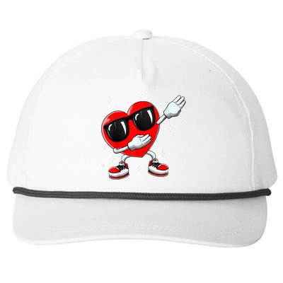 Valentines Day Dabbing Heart Funny Valentine's Day Snapback Five-Panel Rope Hat