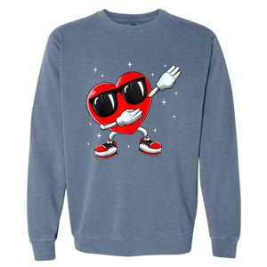 Valentines Day Dabbing Heart Funny Valentine's Day Garment-Dyed Sweatshirt