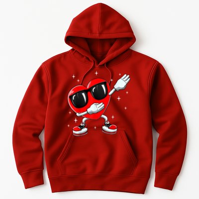 Valentines Day Dabbing Heart Funny Valentine's Day Hoodie