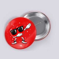 Valentines Day Dabbing Heart Funny Valentine's Day Button