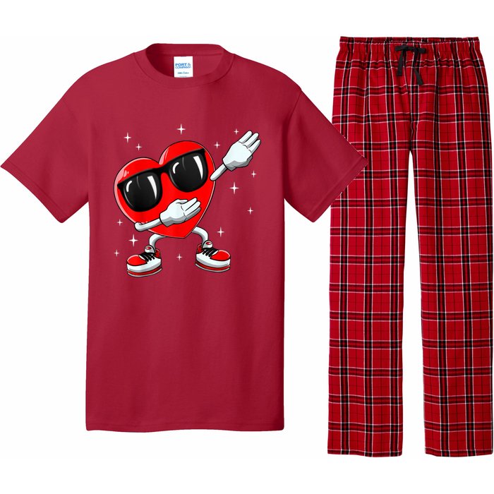 Valentines Day Dabbing Heart Funny Valentine's Day Pajama Set