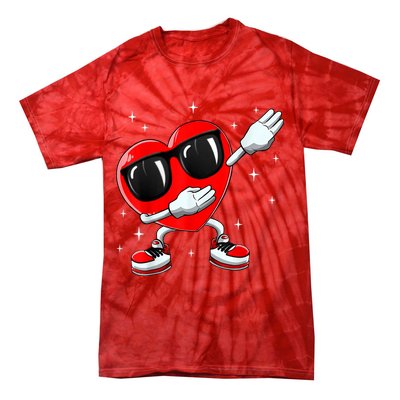Valentines Day Dabbing Heart Funny Valentine's Day Tie-Dye T-Shirt