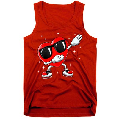 Valentines Day Dabbing Heart Funny Valentine's Day Tank Top