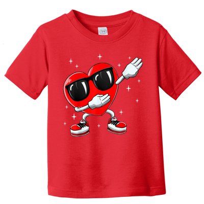 Valentines Day Dabbing Heart Funny Valentine's Day Toddler T-Shirt