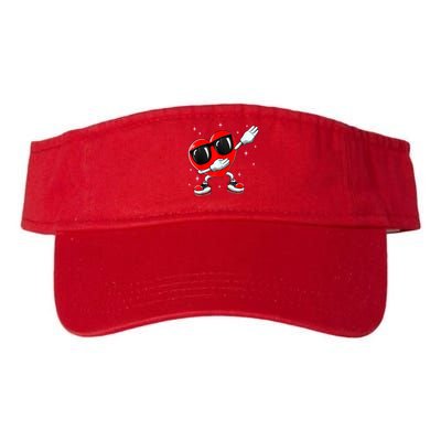 Valentines Day Dabbing Heart Funny Valentine's Day Valucap Bio-Washed Visor