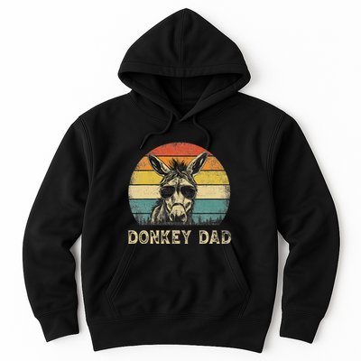 Vintage Donkey Dad Donkey Lovers Daddy FatherS Day Hoodie