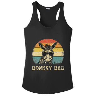 Vintage Donkey Dad Donkey Lovers Daddy FatherS Day Ladies PosiCharge Competitor Racerback Tank