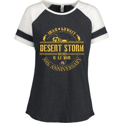 Veterans Day Desert Storm 30th Anniversary 1991 2022 Enza Ladies Jersey Colorblock Tee