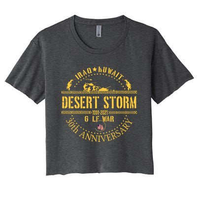 Veterans Day Desert Storm 30th Anniversary 1991 2022 Women's Crop Top Tee