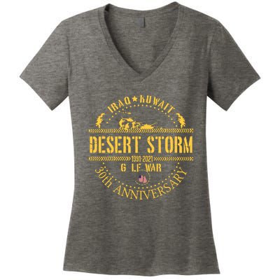 Veterans Day Desert Storm 30th Anniversary 1991 2022 Women's V-Neck T-Shirt