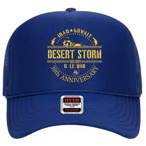 Veterans Day Desert Storm 30th Anniversary 1991 2022 High Crown Mesh Back Trucker Hat