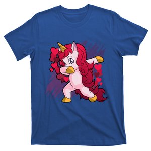 Valentine's Day Dabbing Unicorn Funny Valentines Gift T-Shirt