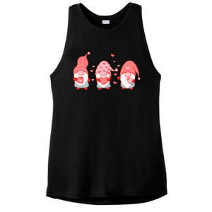 Valentine's Day Design For Wo With Cute Gnomes Ladies PosiCharge Tri-Blend Wicking Tank