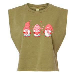 Valentine's Day Design For Wo With Cute Gnomes Garment-Dyed Women's Muscle Tee