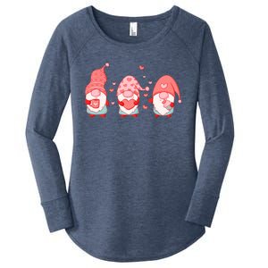 Valentine's Day Design For Wo With Cute Gnomes Women's Perfect Tri Tunic Long Sleeve Shirt