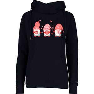 Valentine's Day Design For Wo With Cute Gnomes Womens Funnel Neck Pullover Hood