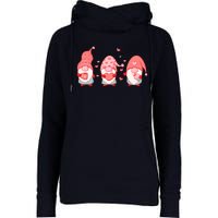 Valentine's Day Design For Wo With Cute Gnomes Womens Funnel Neck Pullover Hood