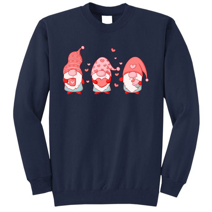 Valentine's Day Design For Wo With Cute Gnomes Tall Sweatshirt