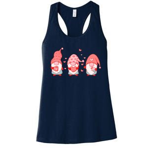 Valentine's Day Design For Wo With Cute Gnomes Women's Racerback Tank