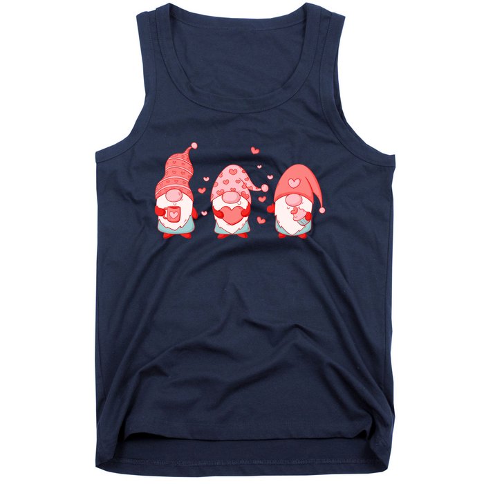 Valentine's Day Design For Wo With Cute Gnomes Tank Top