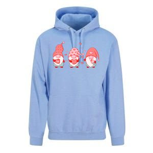 Valentine's Day Design For Wo With Cute Gnomes Unisex Surf Hoodie