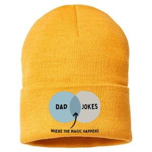 Venn Dadagram Dad Jokes Where The Magic Happens Sustainable Knit Beanie