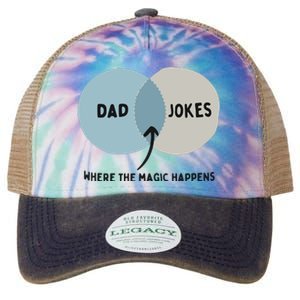 Venn Dadagram Dad Jokes Where The Magic Happens Legacy Tie Dye Trucker Hat