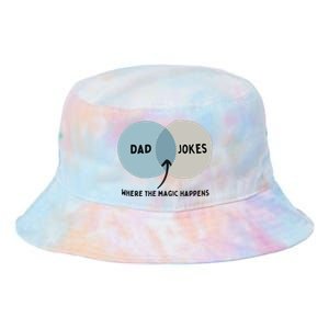 Venn Dadagram Dad Jokes Where The Magic Happens Tie Dye Newport Bucket Hat